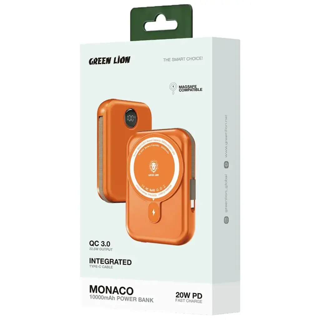Green Lion 10000mAh Monaco MagSafe Power Bank